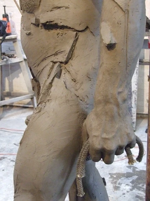 Neptun - clay sculpture.