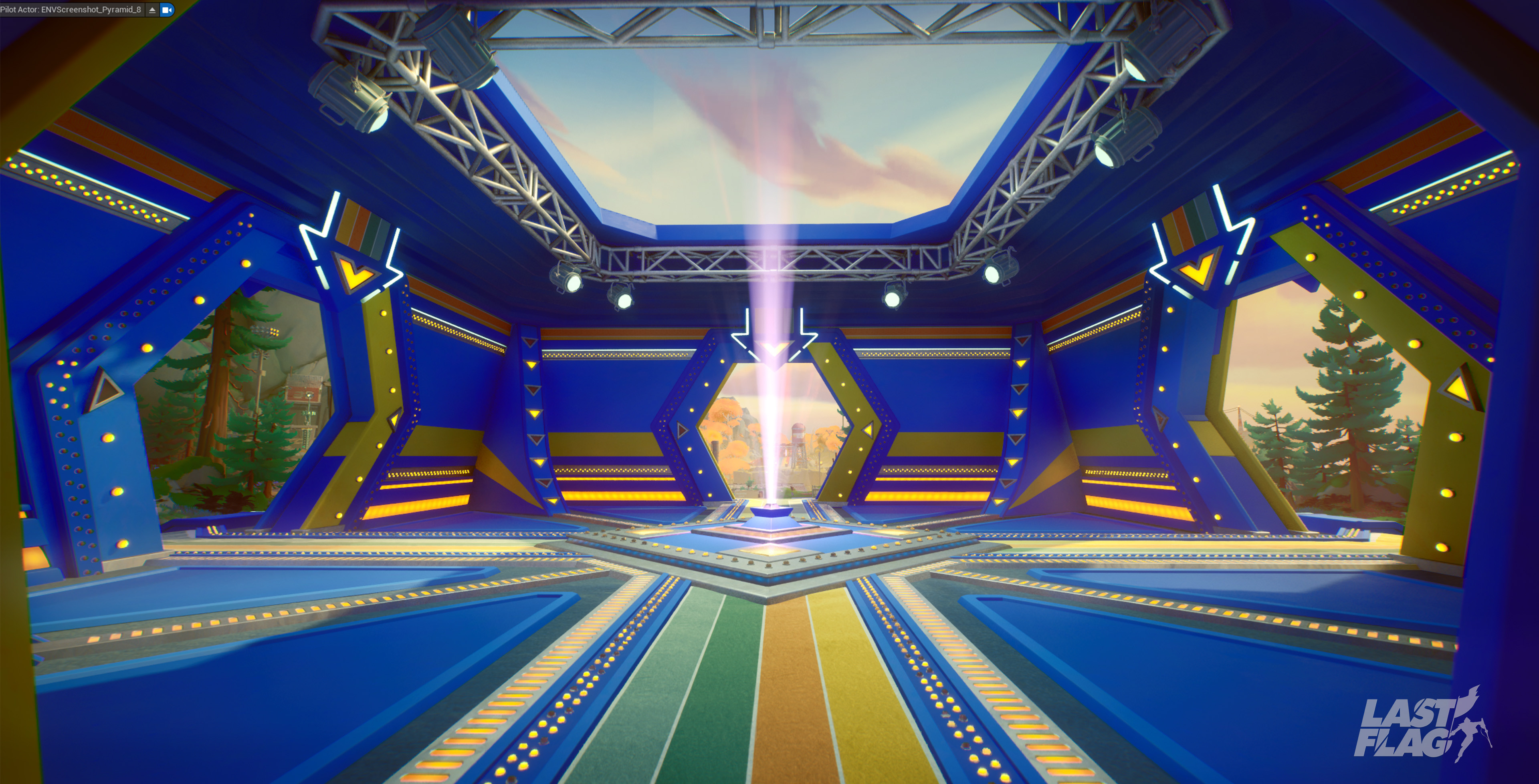 The animation of the pyramid lights changes depending on the game state. Which was implemented by Dmytro Baidachnyi