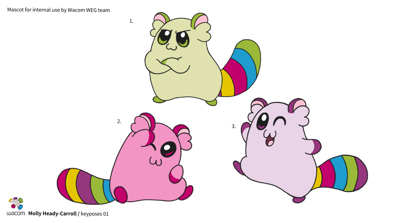 Wacom Europe Mascot Key Poses (2/3)