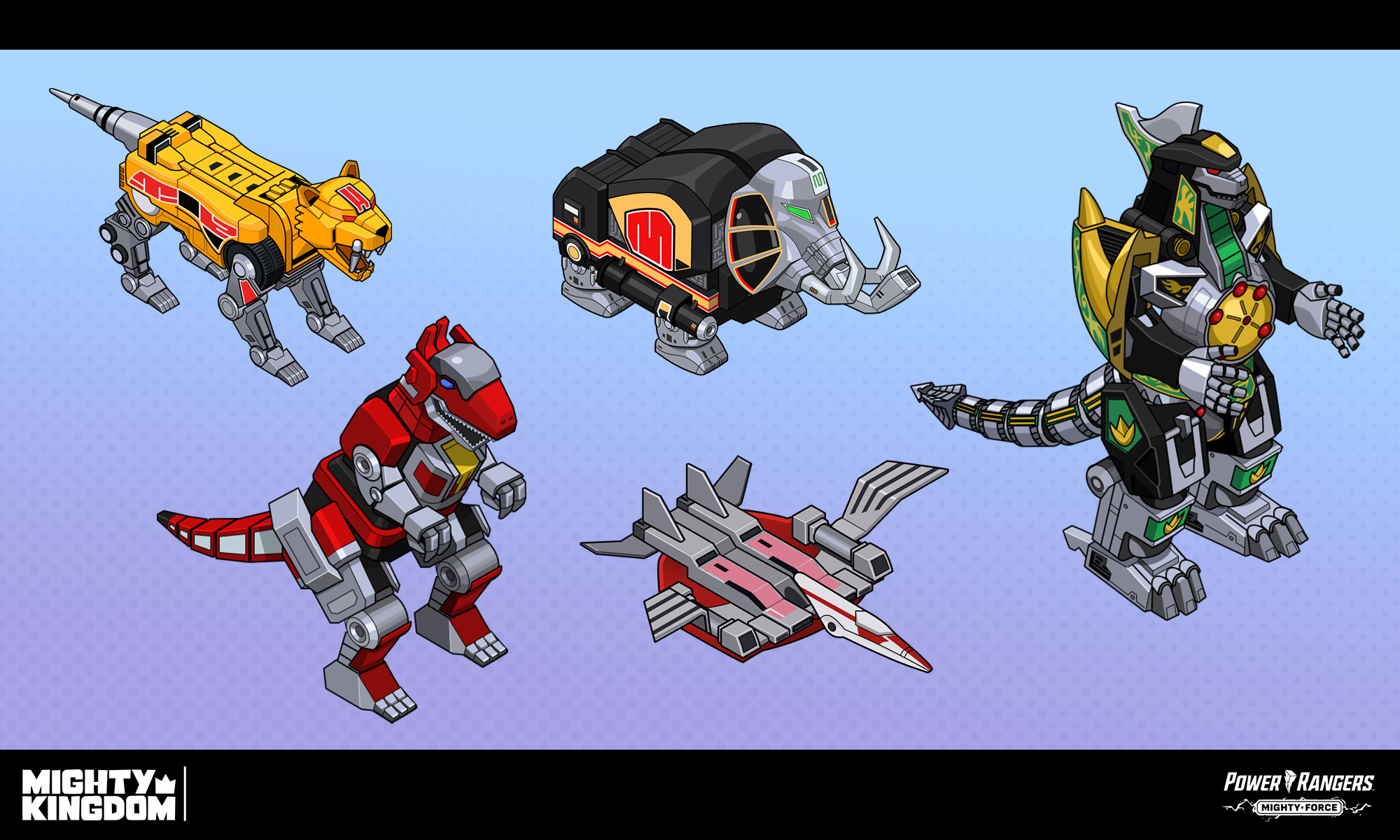 Mighty Morphin Dino Zords