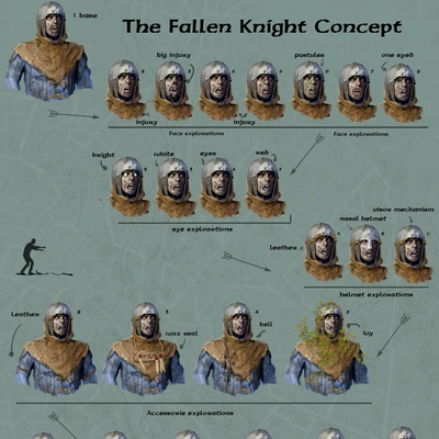 Garin the Fallen Knight _ Character Design Process