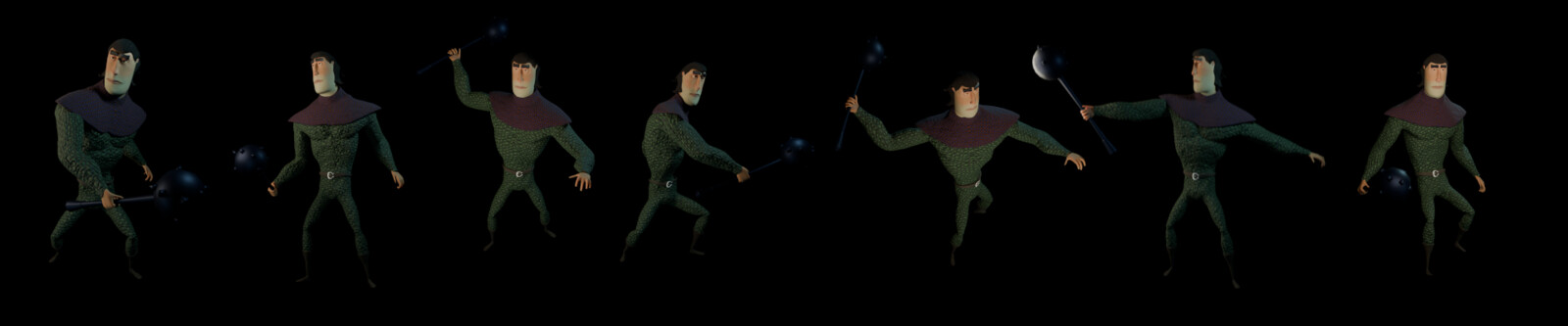 Working on iterations of the Player character in Blender.