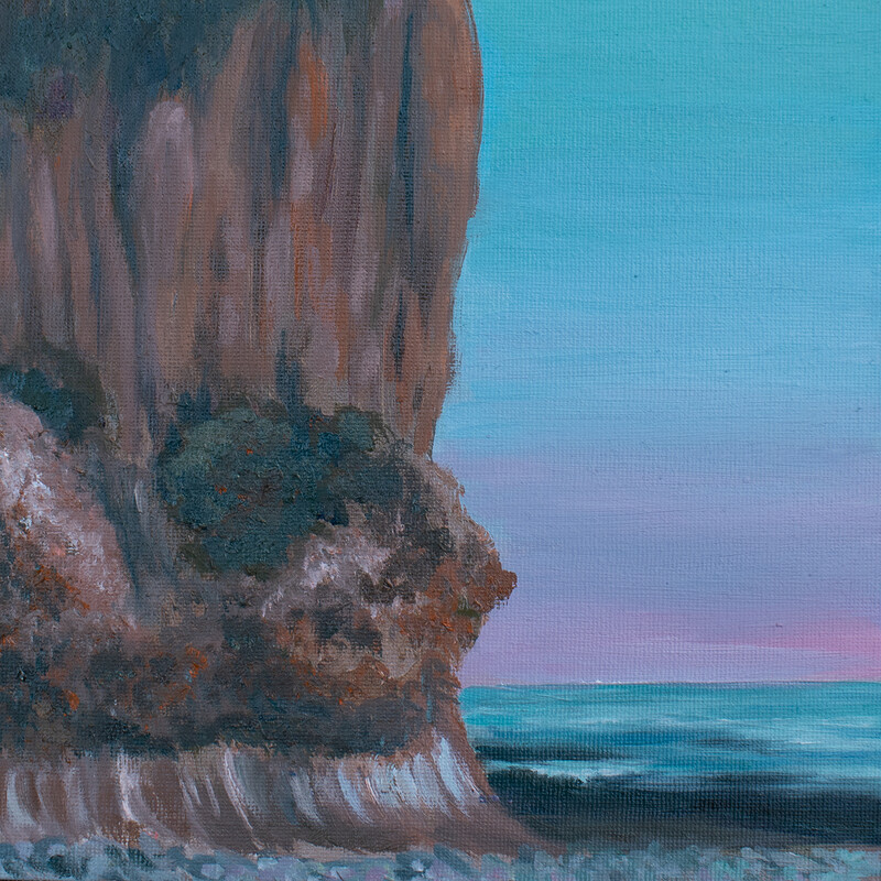 San Diego Sunset Cliffs Oil Painting