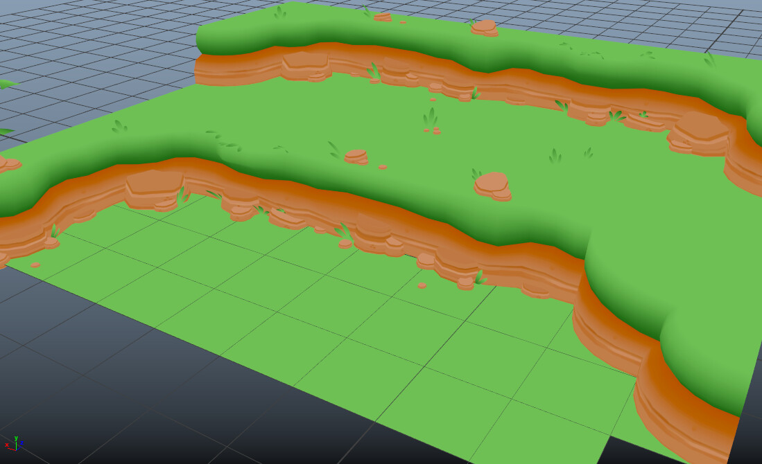 Kit bash land tiles for procedural land generation.