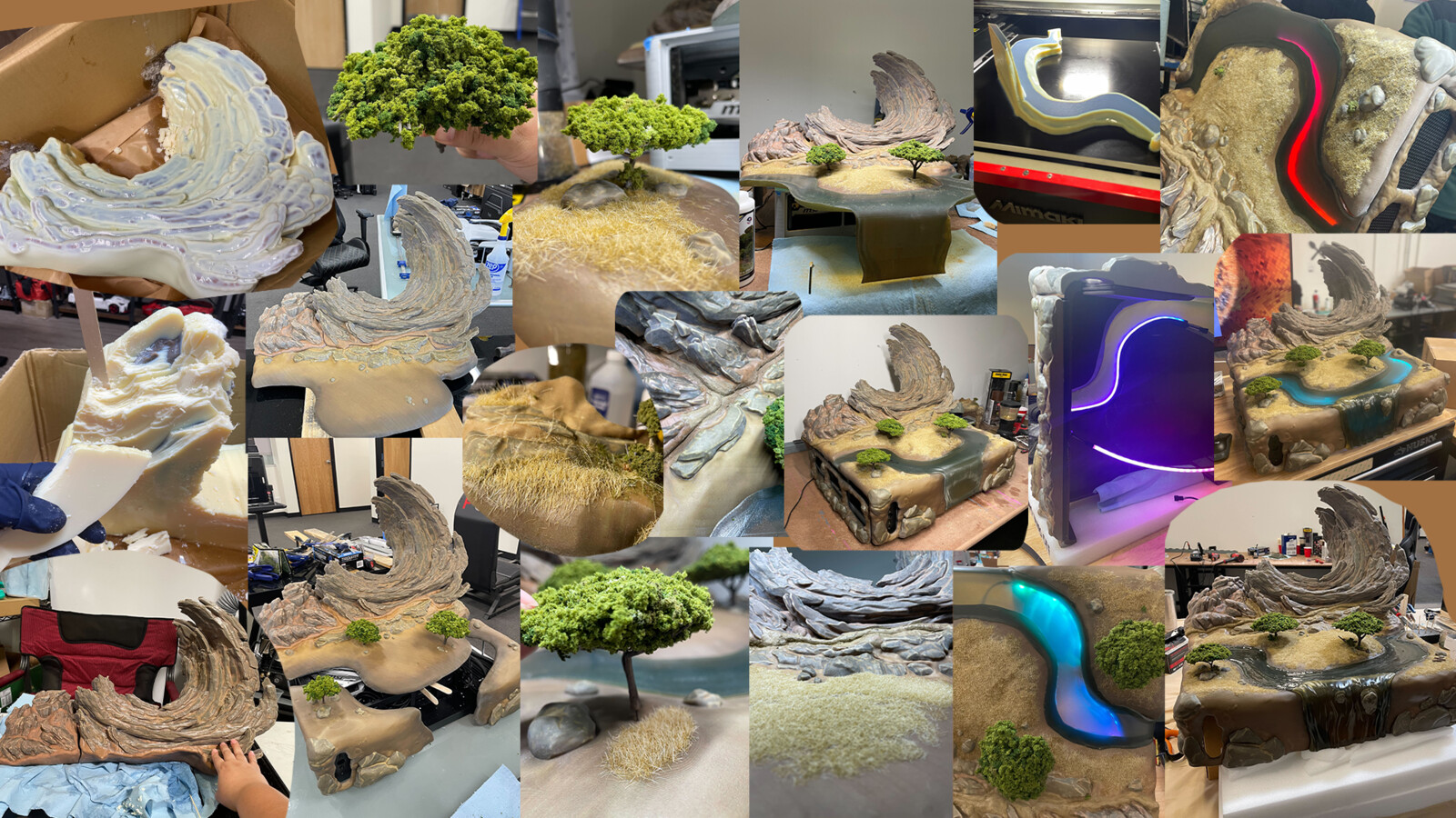 Some pictures of the processes of making this come to life.