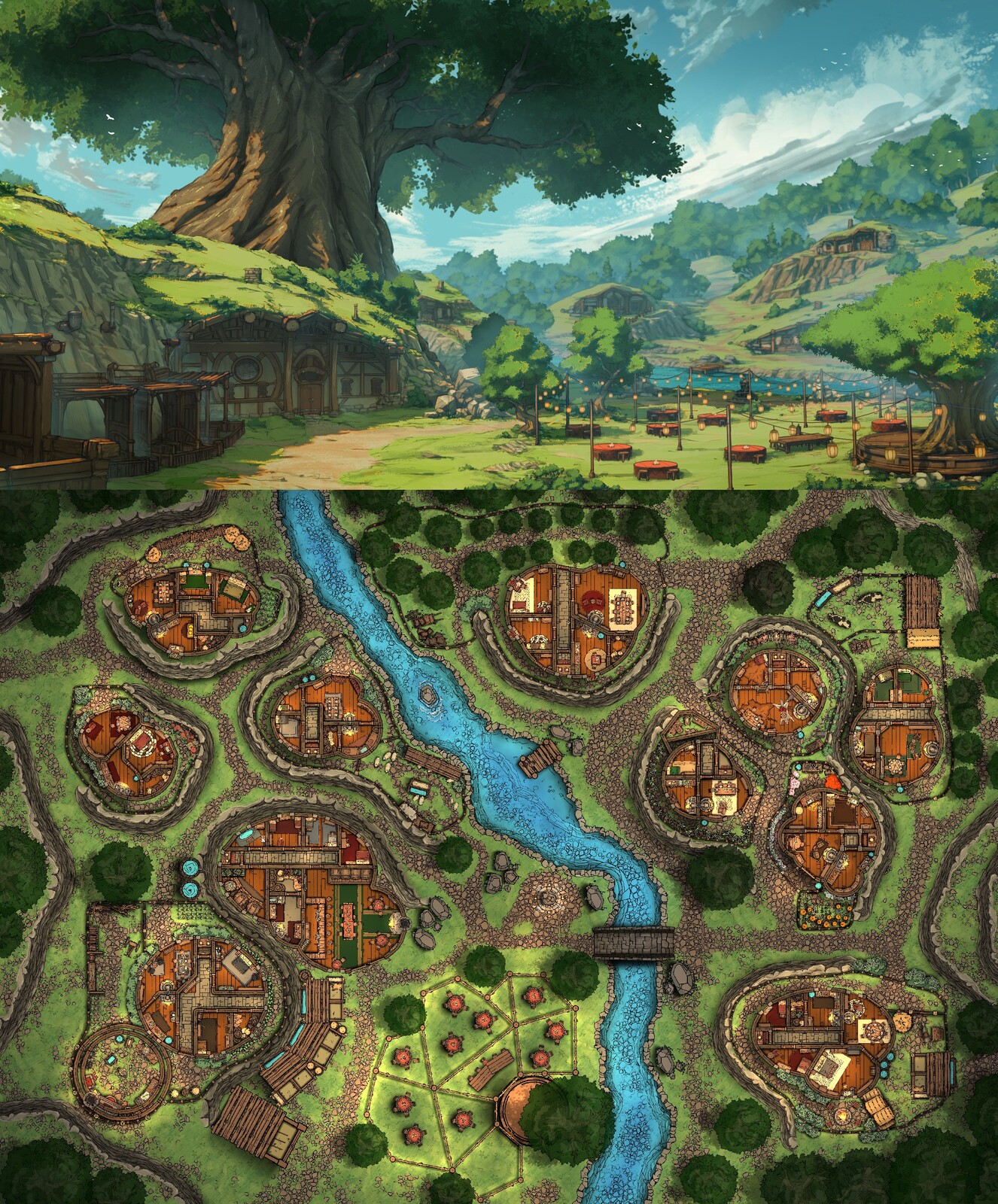 Halfling Village of Brill [112 x 80]