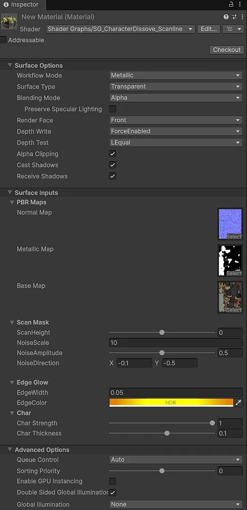 Matthew Bracks - Dissolve Shader