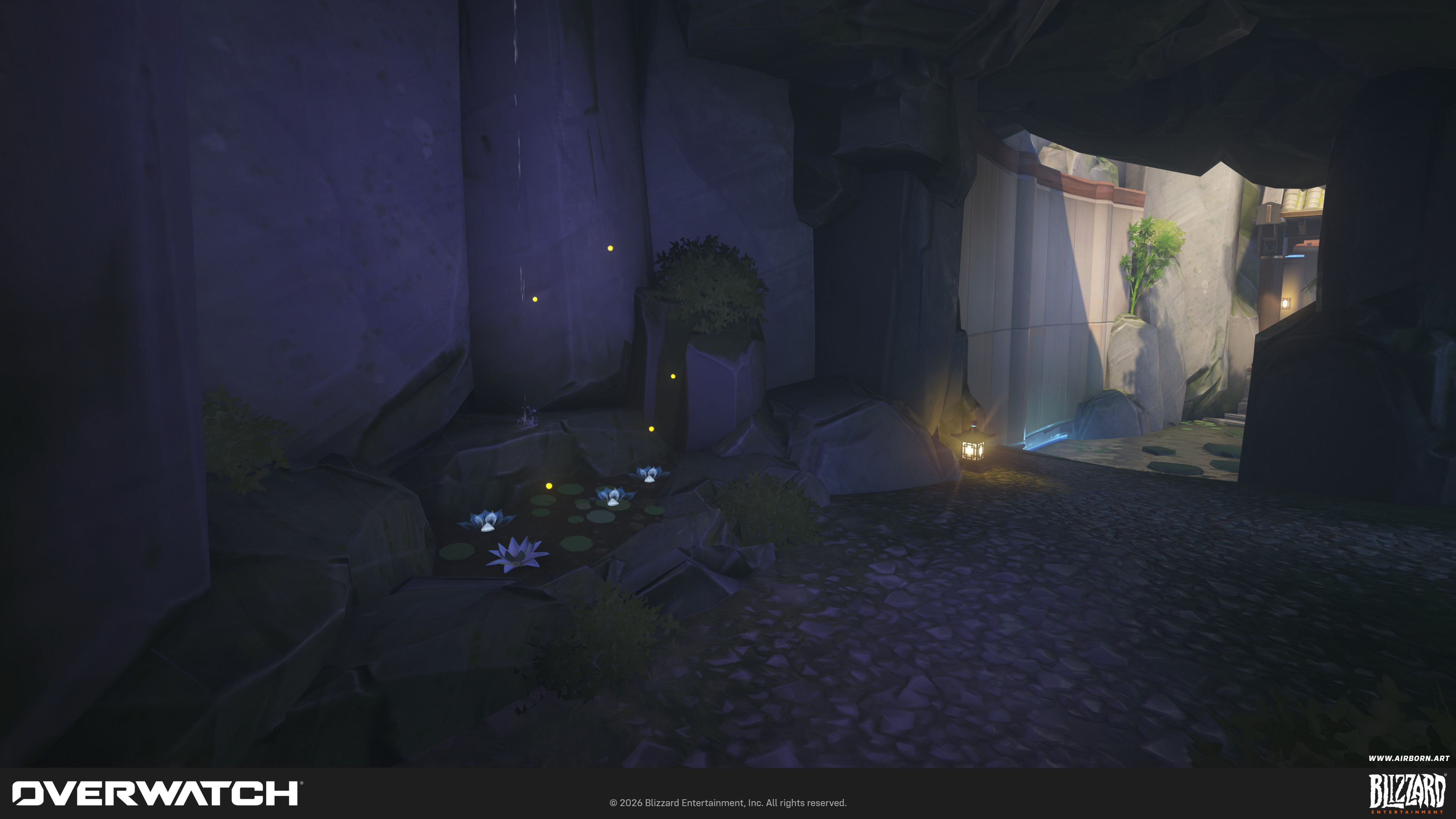 Bonus cave set dressing visible from the spawn rooms.