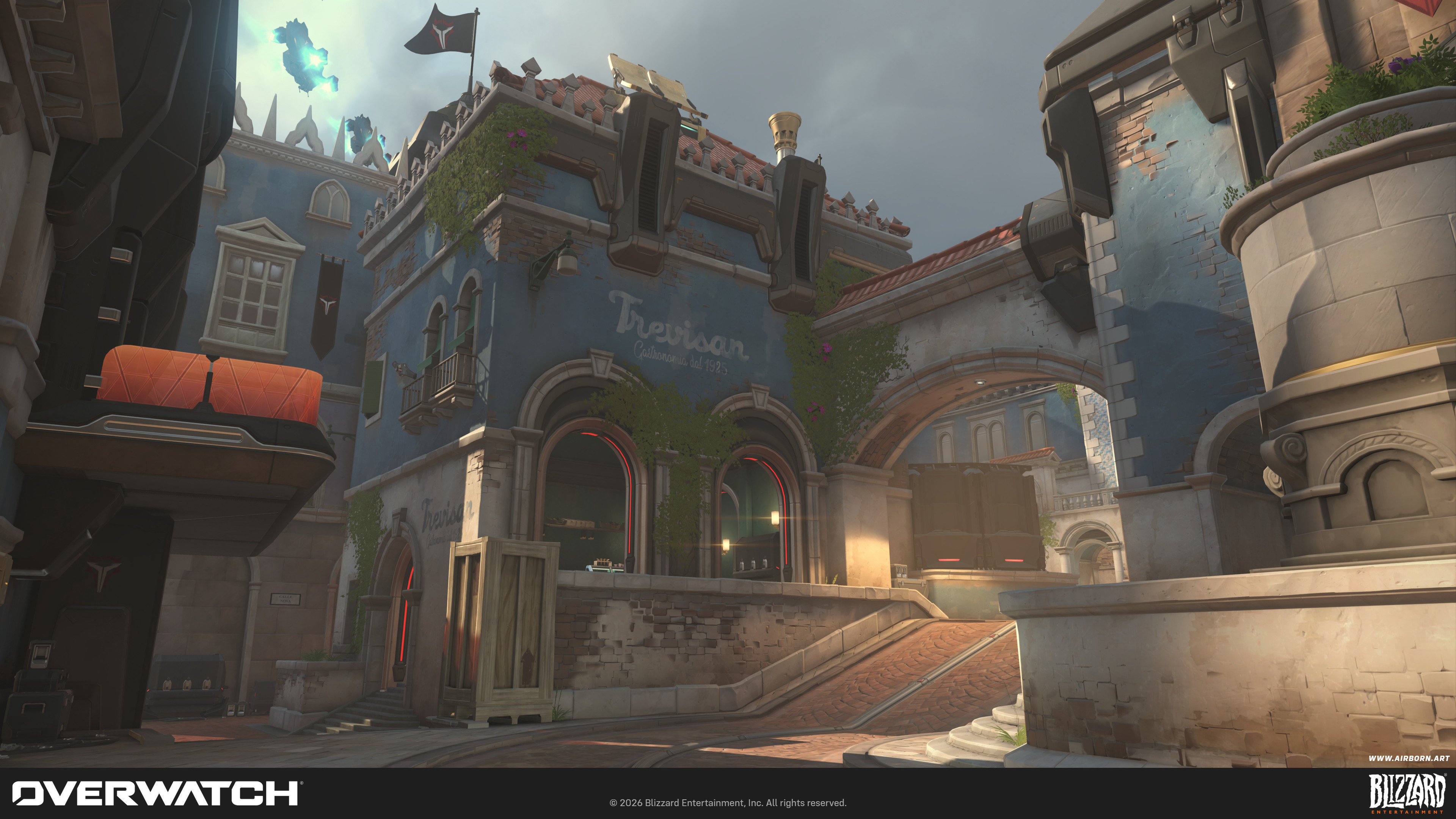 Lastly I contributed to the street set dressing and organics placements. Architecture done by Reinier Goijvaerts and Denys Yarmola.