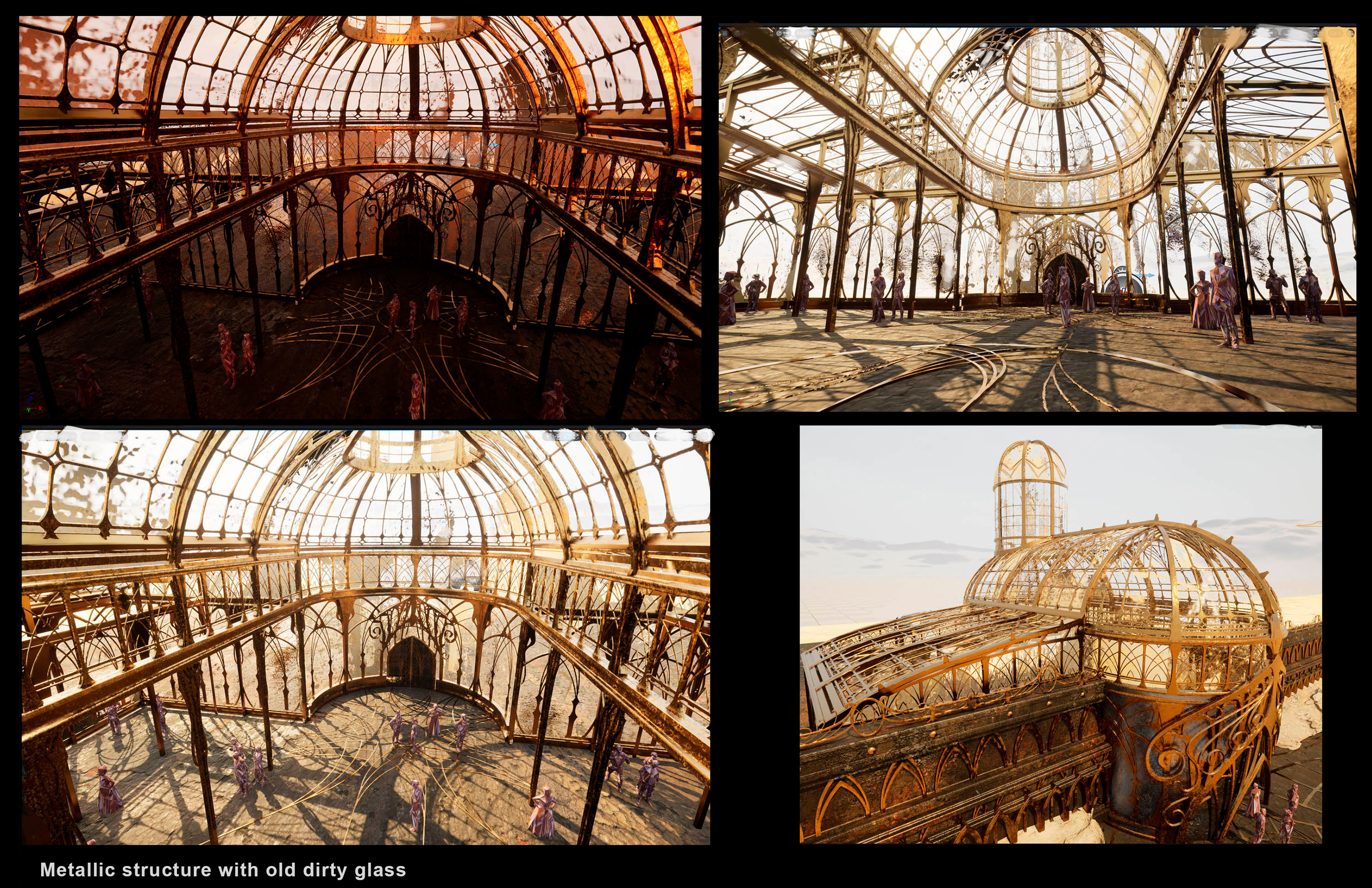 Orangerie structure for lobby exploration in Unreal Engine