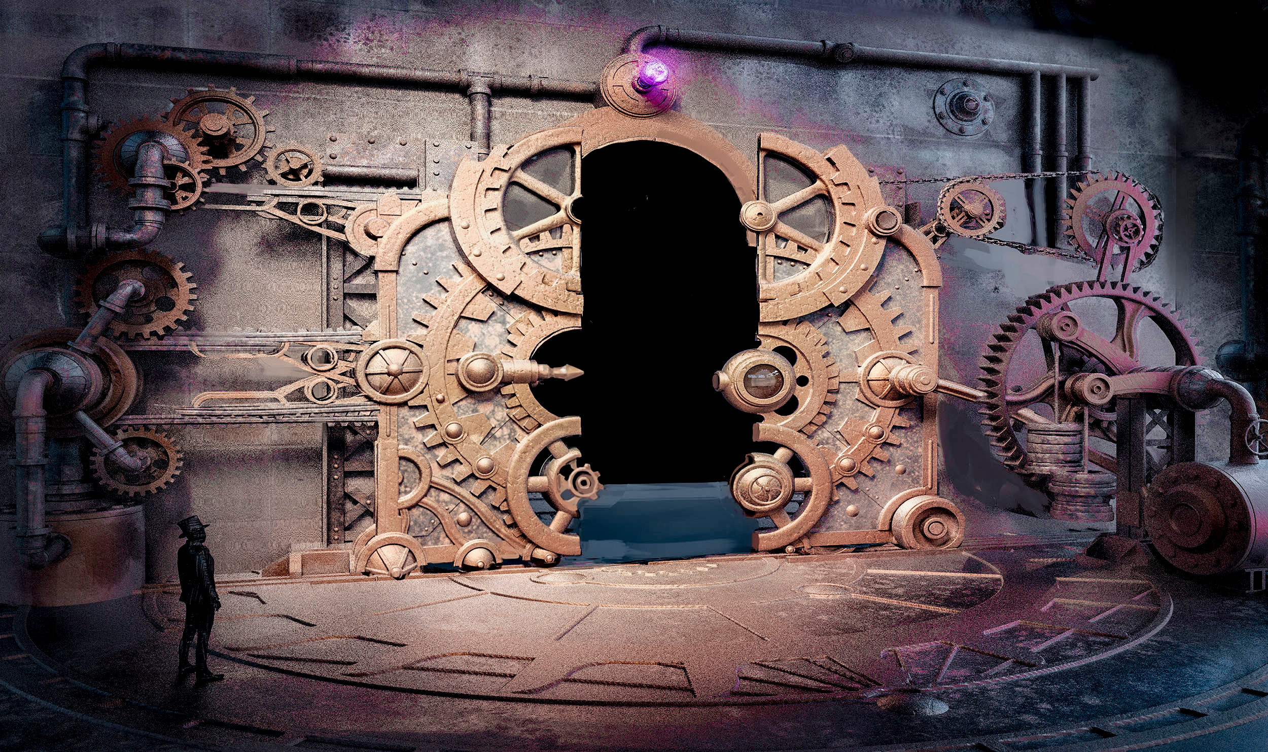 Vault gates deisgn, open position