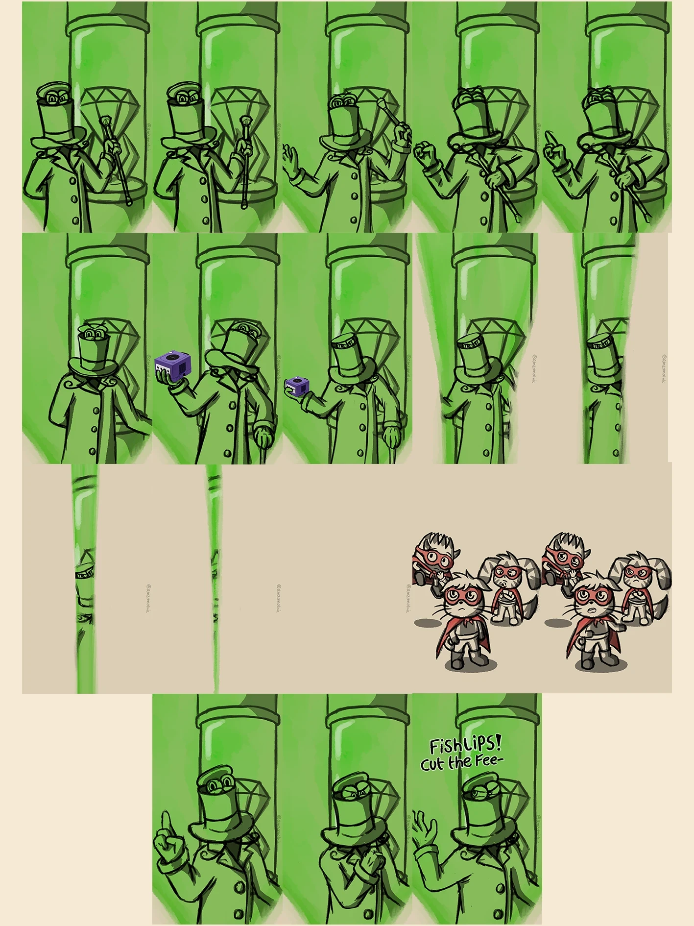 The individual panels 
