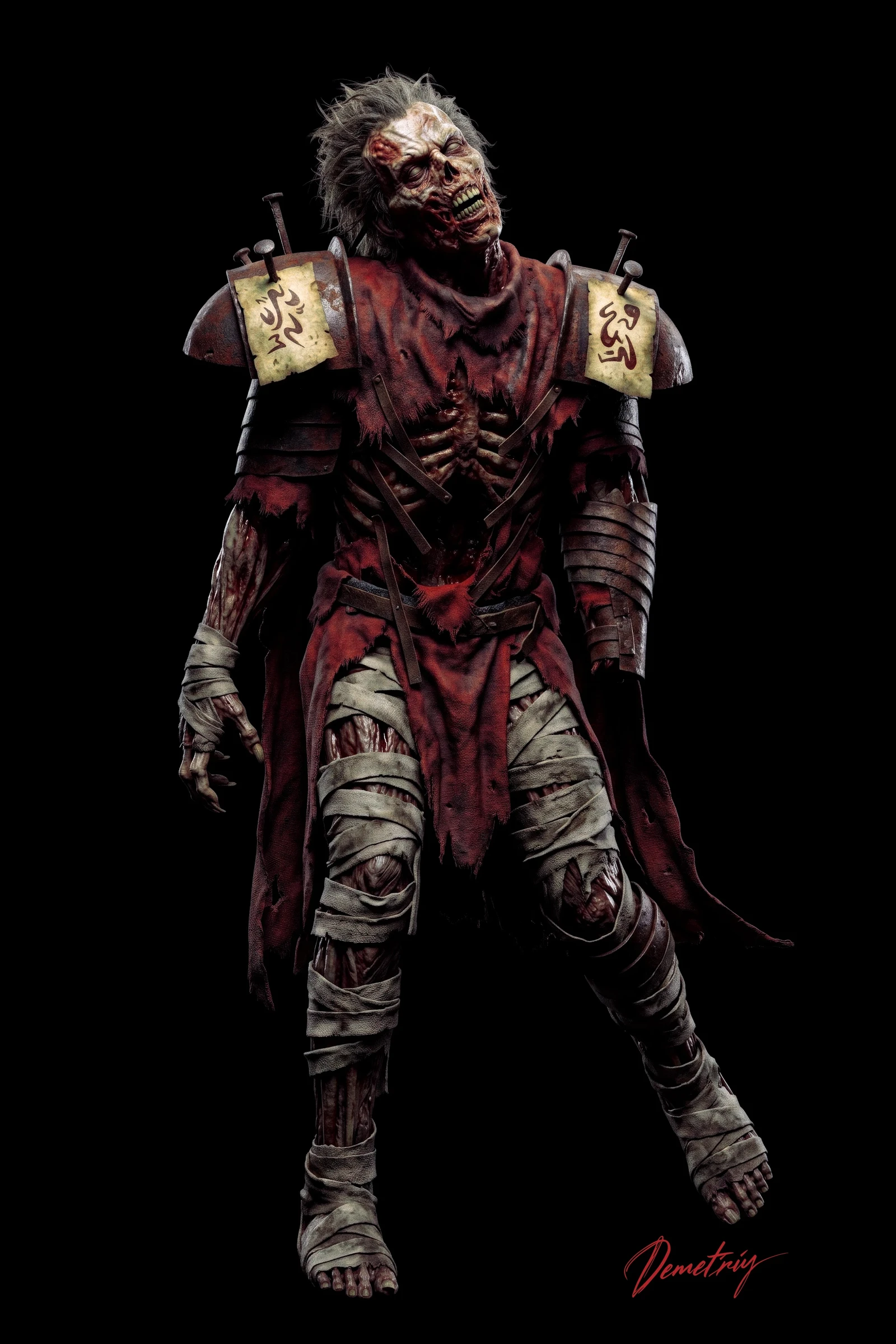 Full Body Presentation /
Complete undead servant silhouette and anatomy