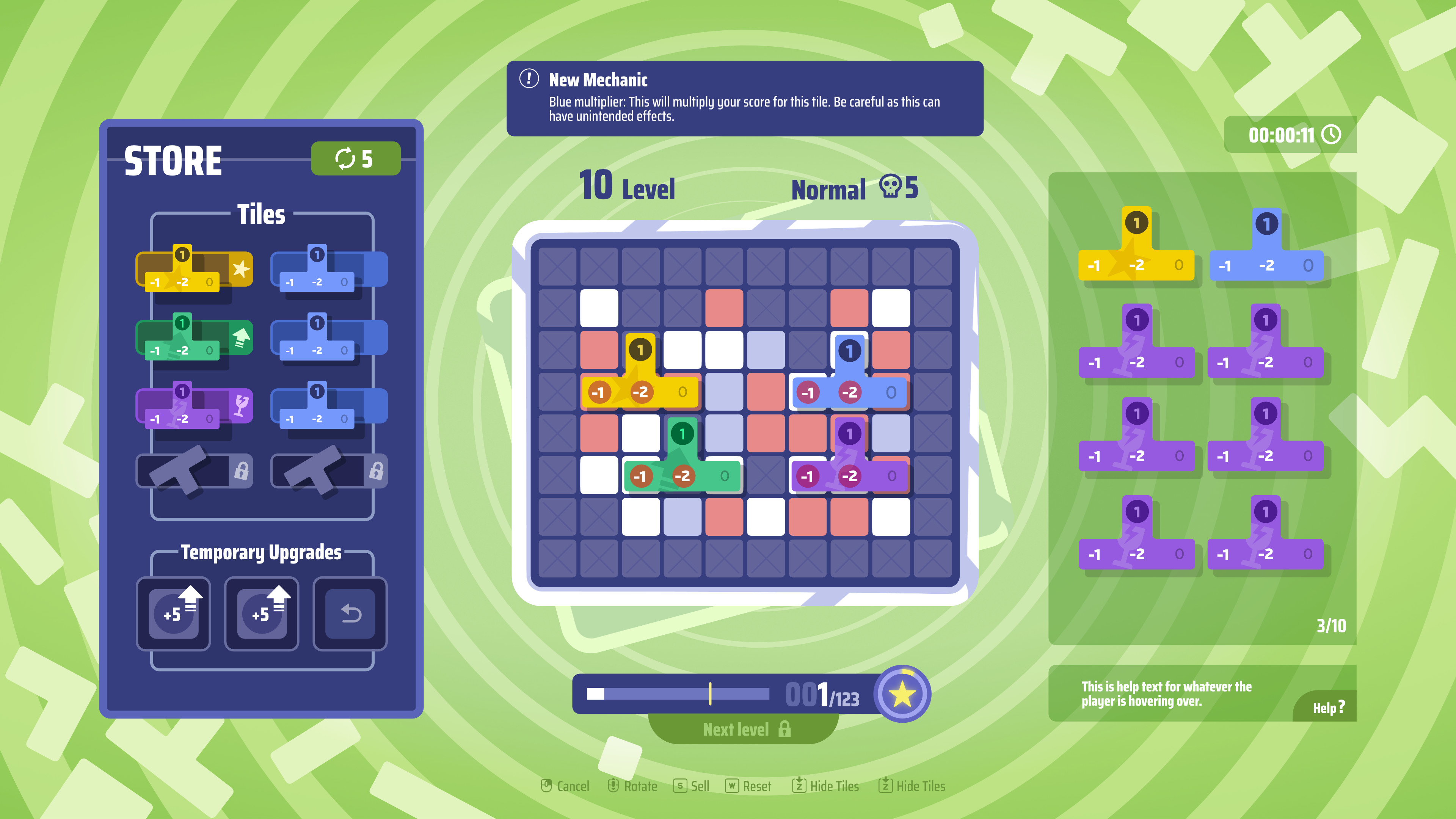 Main gameplay screen