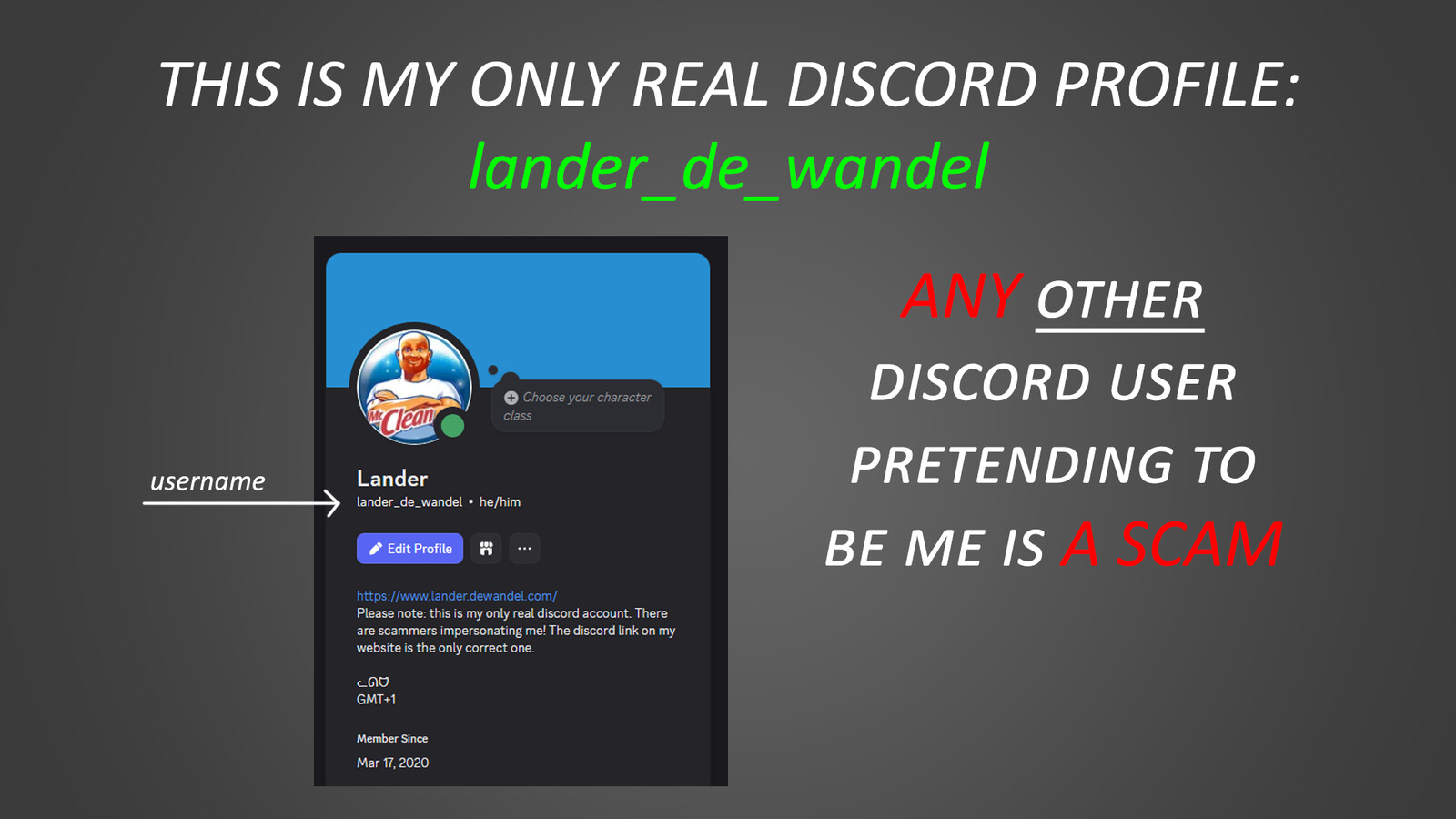 real username: lander_de_wandel
Note that there is no dot