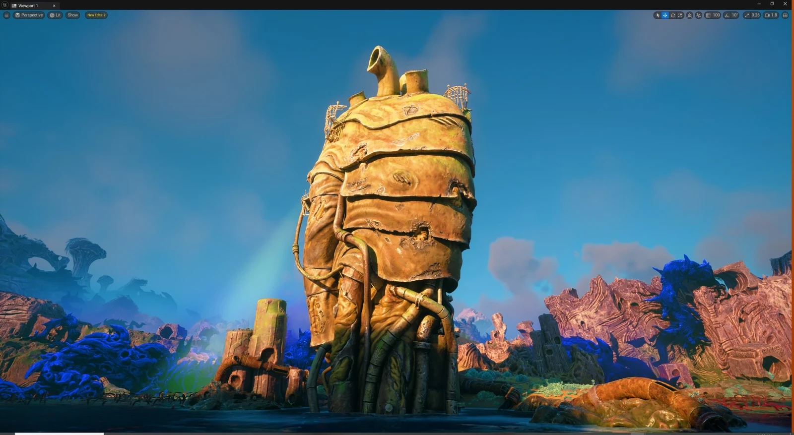 In-game screenshot. I sculpted and painted the Main object in the middle. 