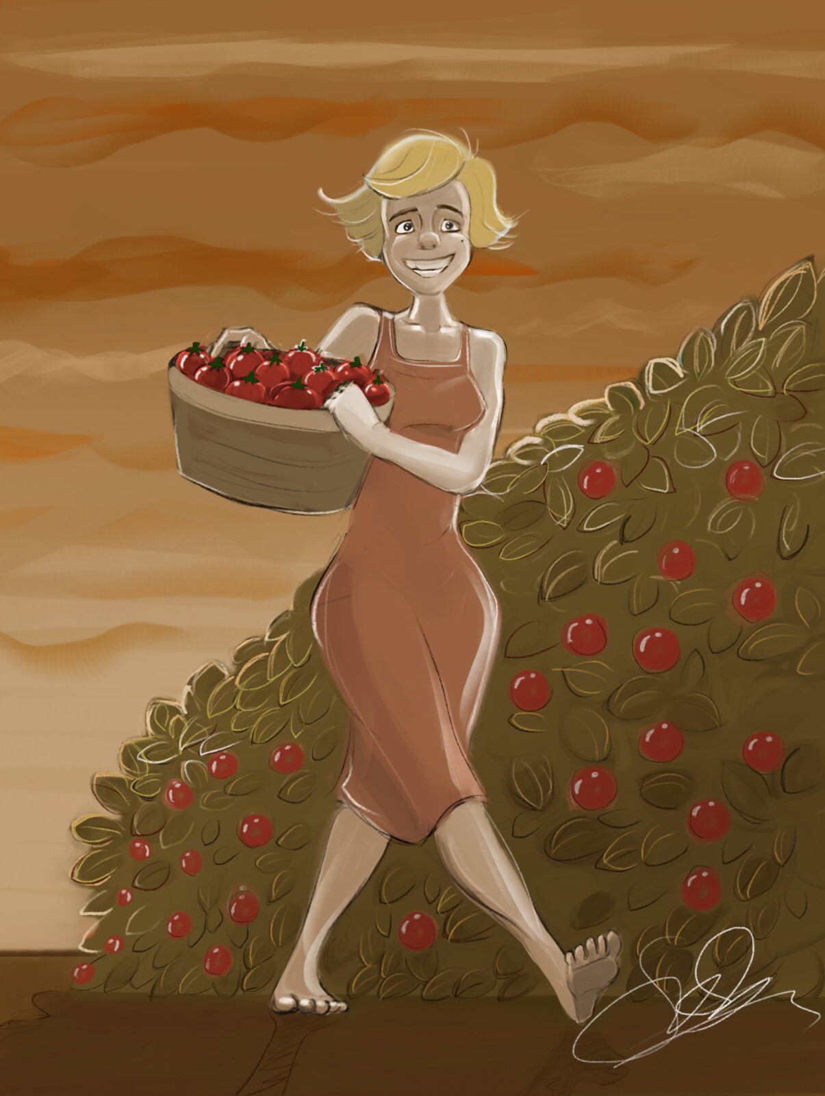 Lady with Tomatoes