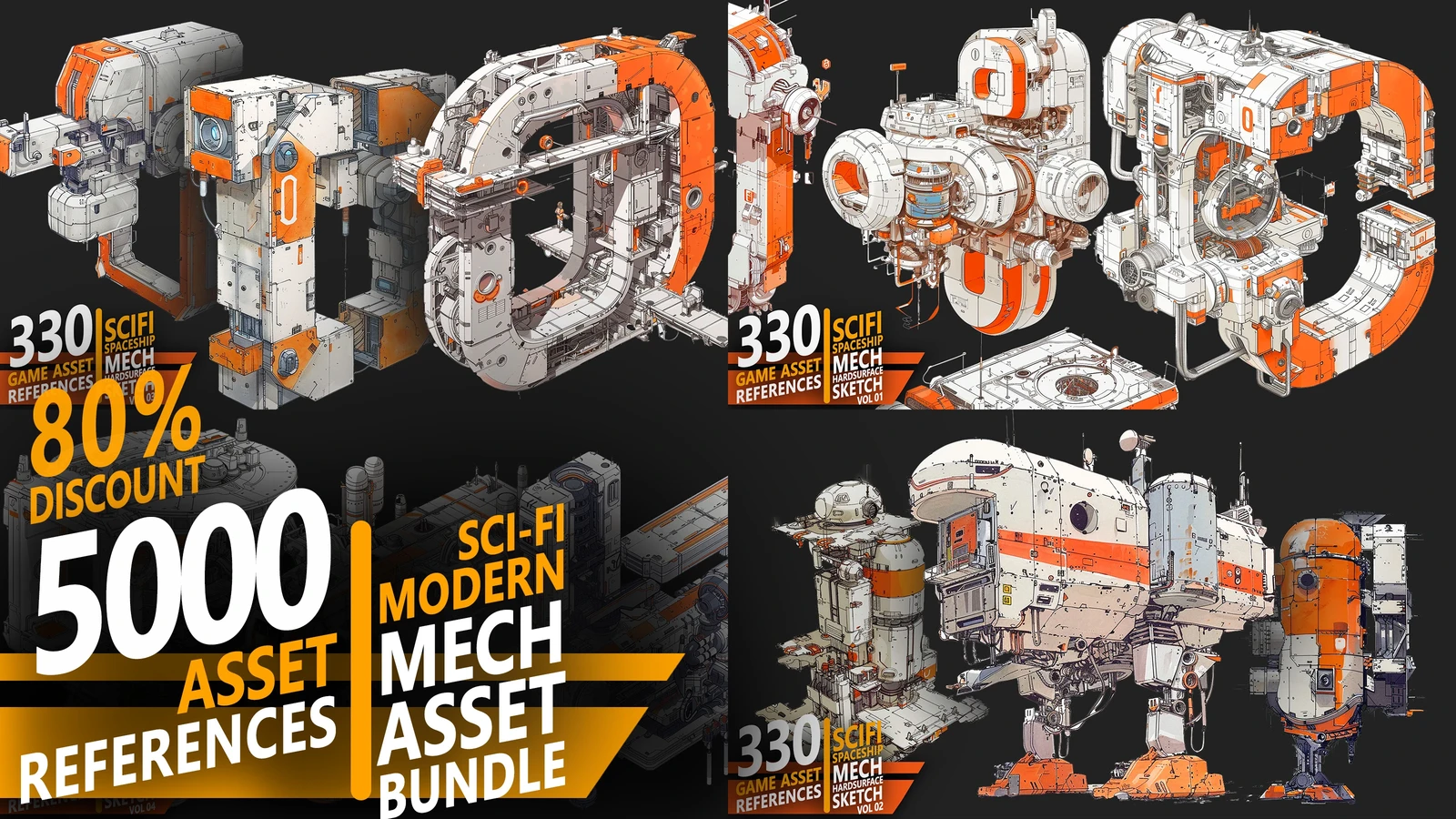 5000 Sci-fi modern mech asset Bundle-Asset references
https://www.artstation.com/a/54809333