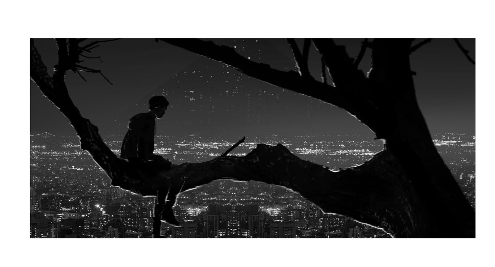initial idea/sketch for night city artwork