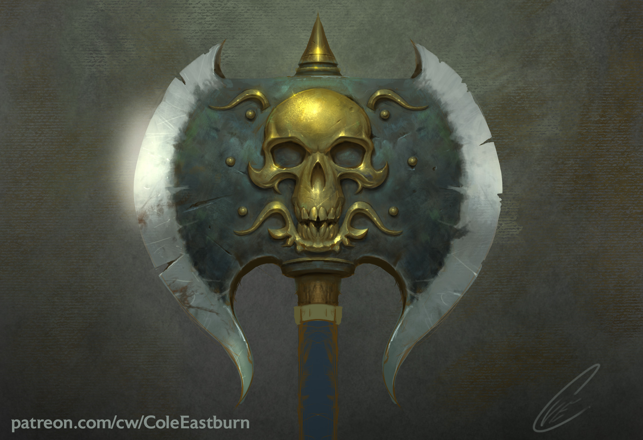 Skull axe