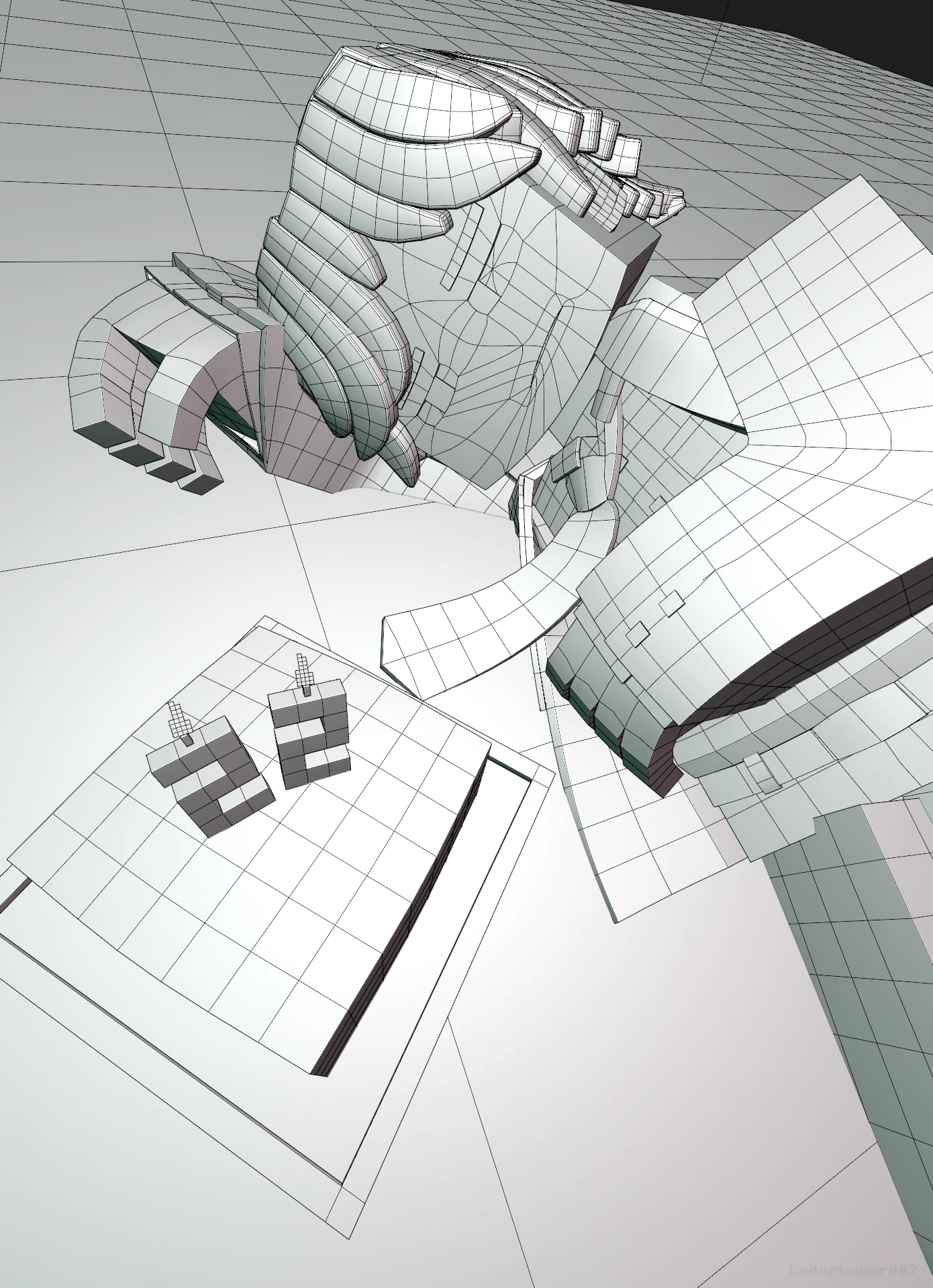 Solid Render with Wireframe