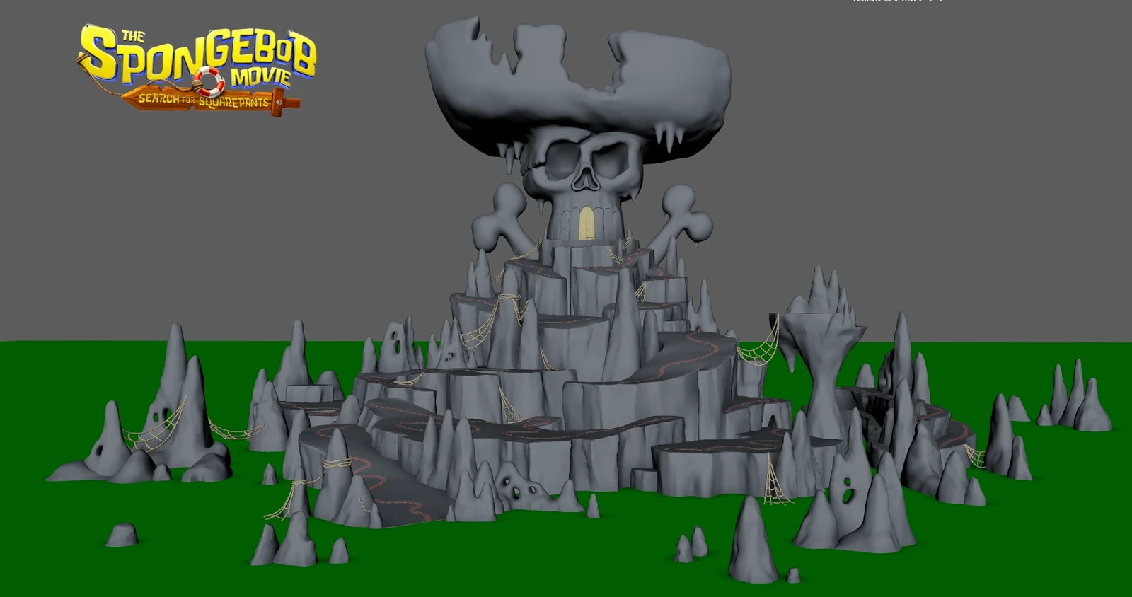 modeled ground, rocks, roads and ropes