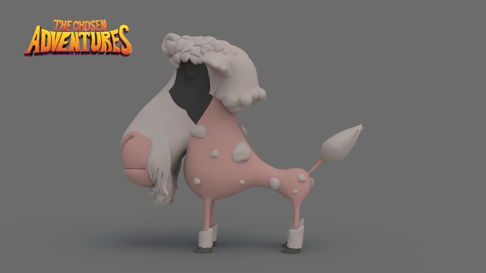 modeled the body, legs, tail, and hair adjustments