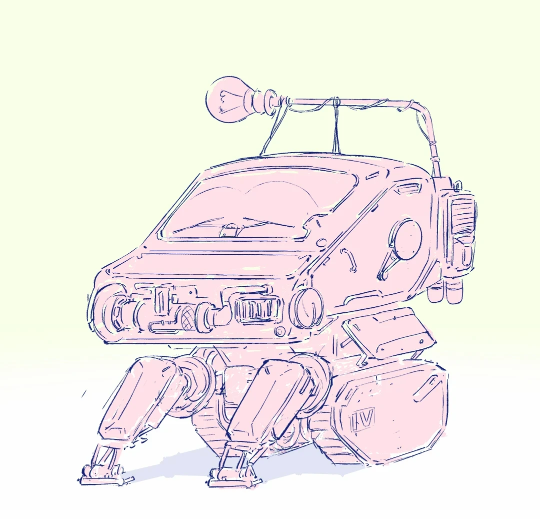 Some mech design doodles. 🧑‍🔧