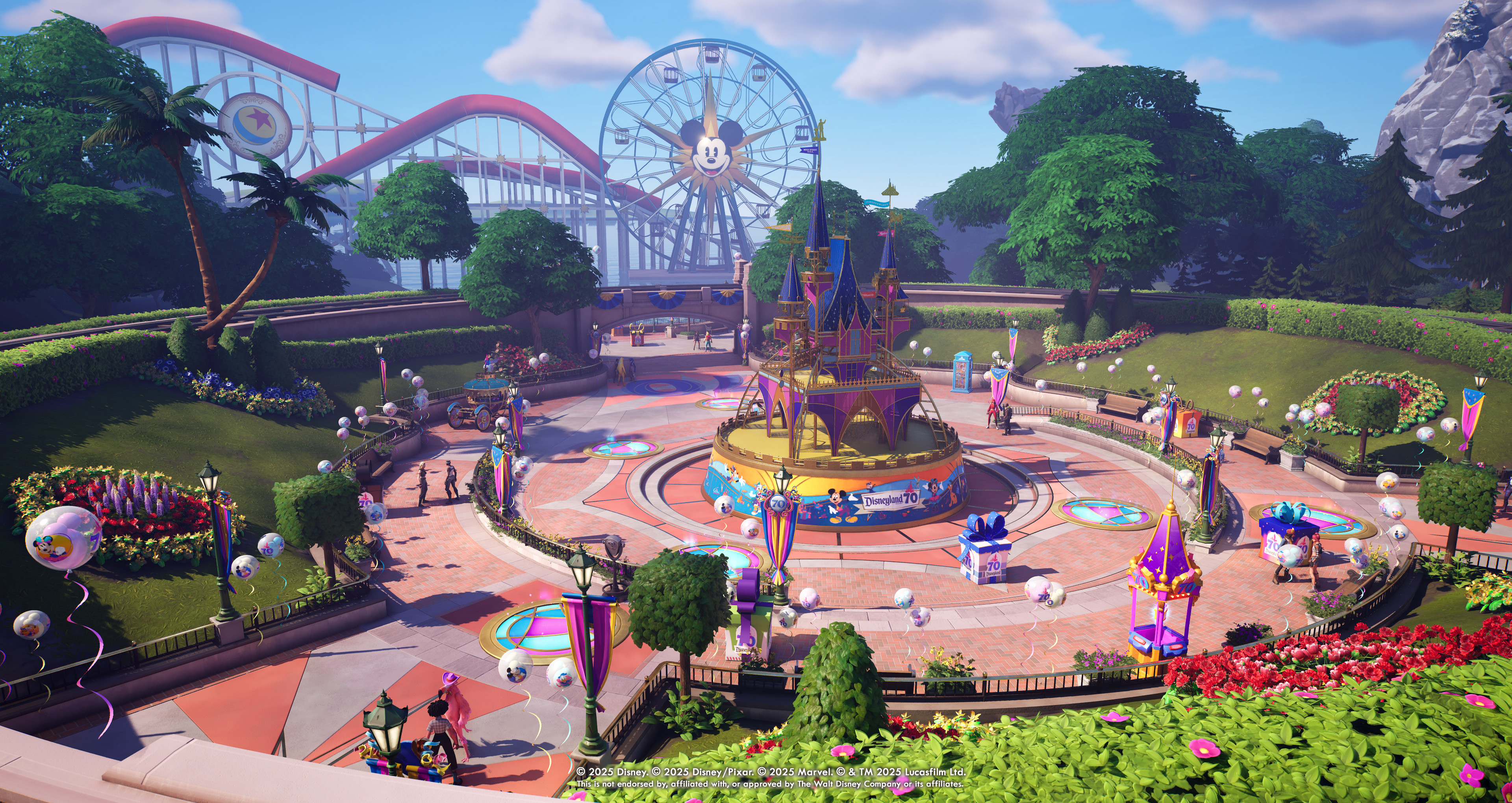The Disneyland hub - I modeled &amp; textured the dance pads, balloons, vista rides, berm tracks, and did some set dressing and optimization