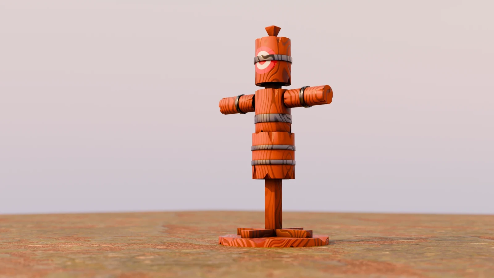 Stylized Wooden Training Dummy