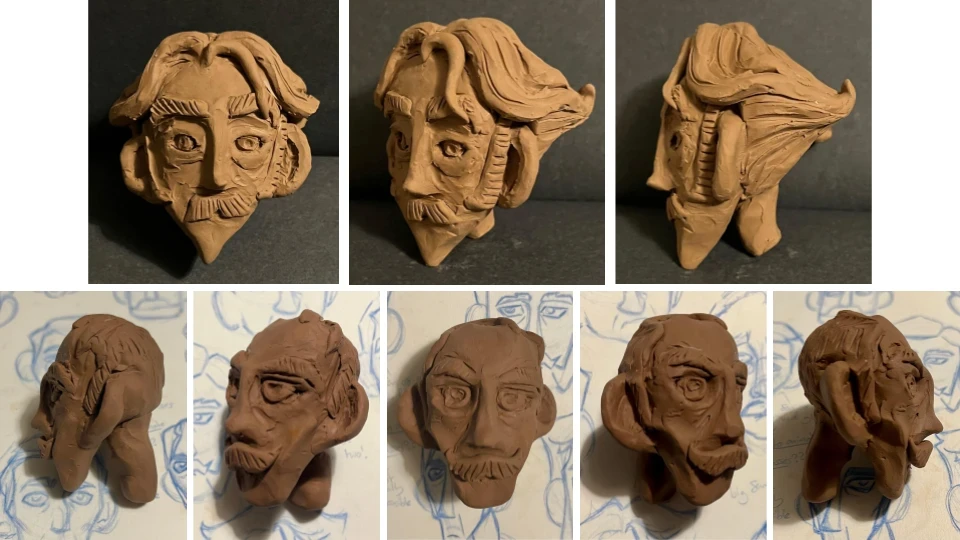 Clay as a way to explore 3D form