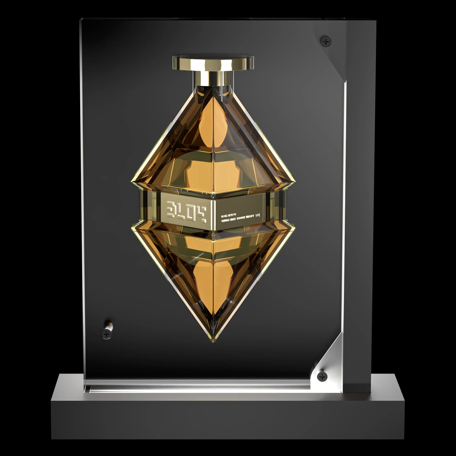Geometric Luxury Decanter: 3D Product Visualization