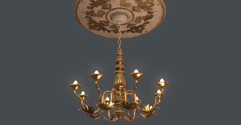 ArtStation - Student project - chandelier marmoset viewer