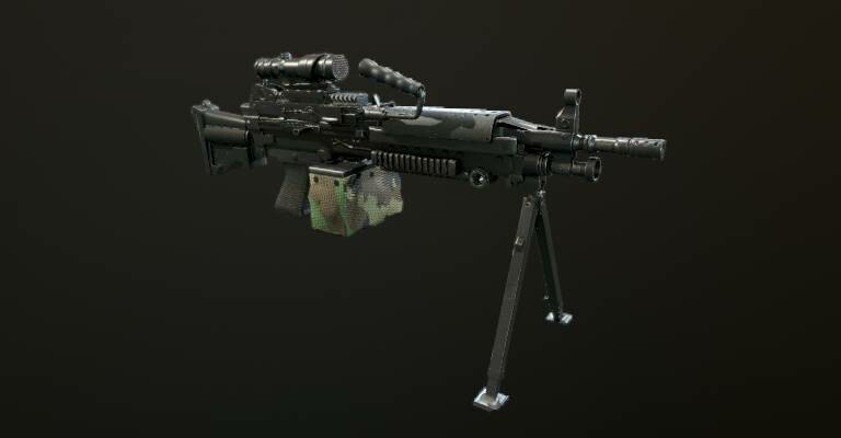 ArtStation - M249 PIP Machine Gun - Game Ready