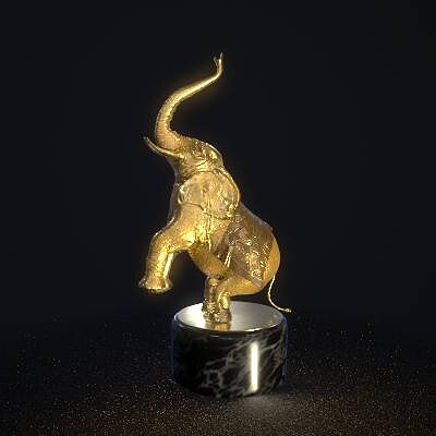 Elephant "memories" Decorative Sculpture