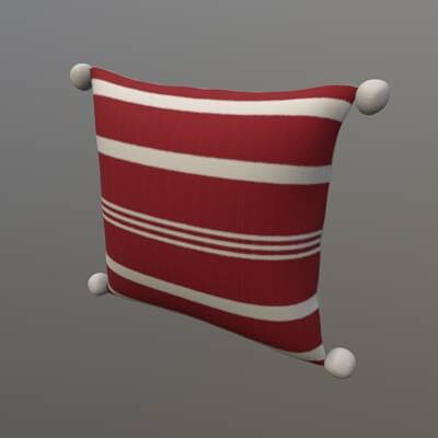 Red/White Striped Pillow