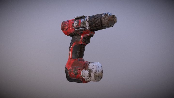 Game Ready Low Poly Drill