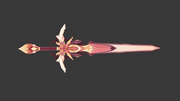 ArtStation - Lowpoly Handpaint Texture-Sword_002