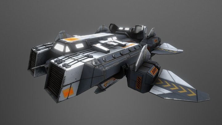 ArtStation - EX-08 SpaceCraft - Transport / Scout