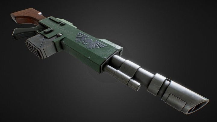 ArtStation - Imperial Guard Lasgun