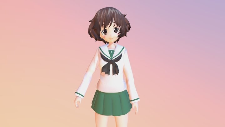 Artstation Akiyama Yukari 3d