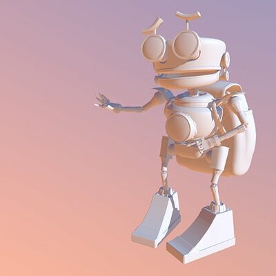 3D model and render of robot