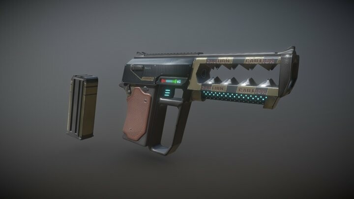 ArtStation - Futuristic Pistol