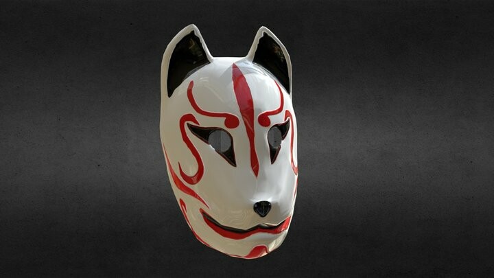 Artstation Japanese Kitsune Fox Mask Diego Simao