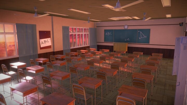 Artstation - Realtime Sunset Classroom