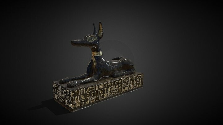 ArtStation - Egyptian dog statue