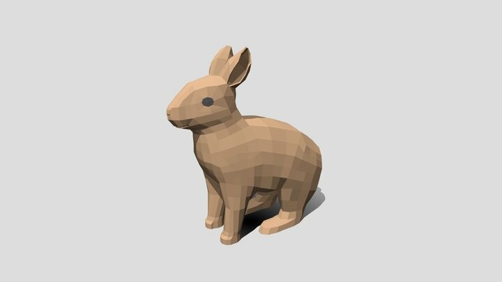 ArtStation - Low Poly Cartoon Rabbit