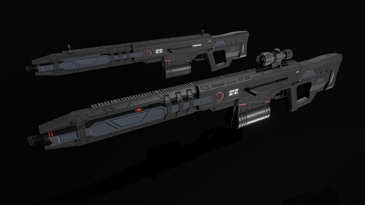 ArtStation - Scifi Sniper Rifle XV 331