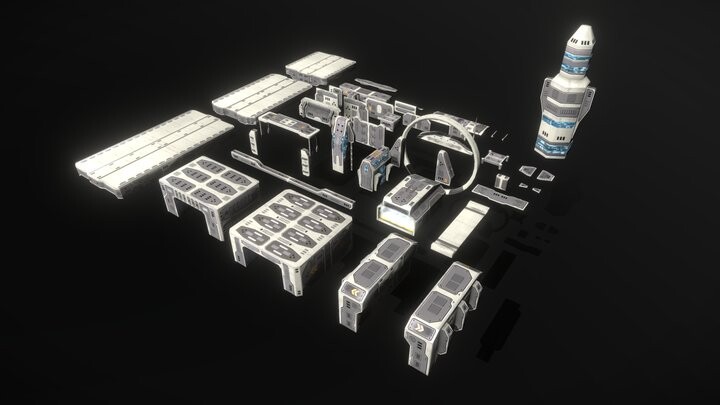ArtStation - Modular Space Platform Kit