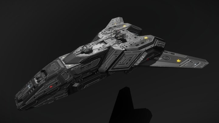 ArtStation - Scifi Stealth Frigate Conqueror